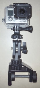 My GoPro Hero 3 Black Edition camera and Pedcro UltraClamp.